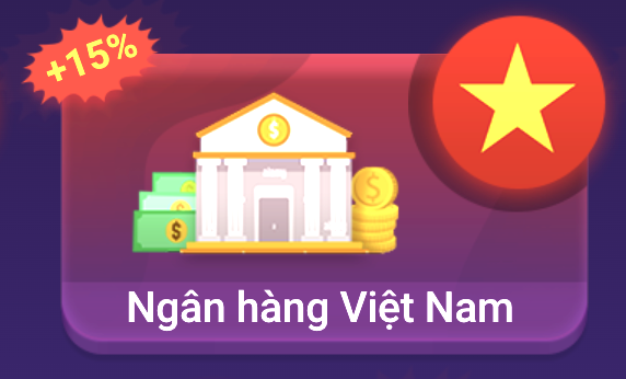 Nạp trực tiếp qua các Ngân hàng Việt Nam (Khuyến mại 15%)